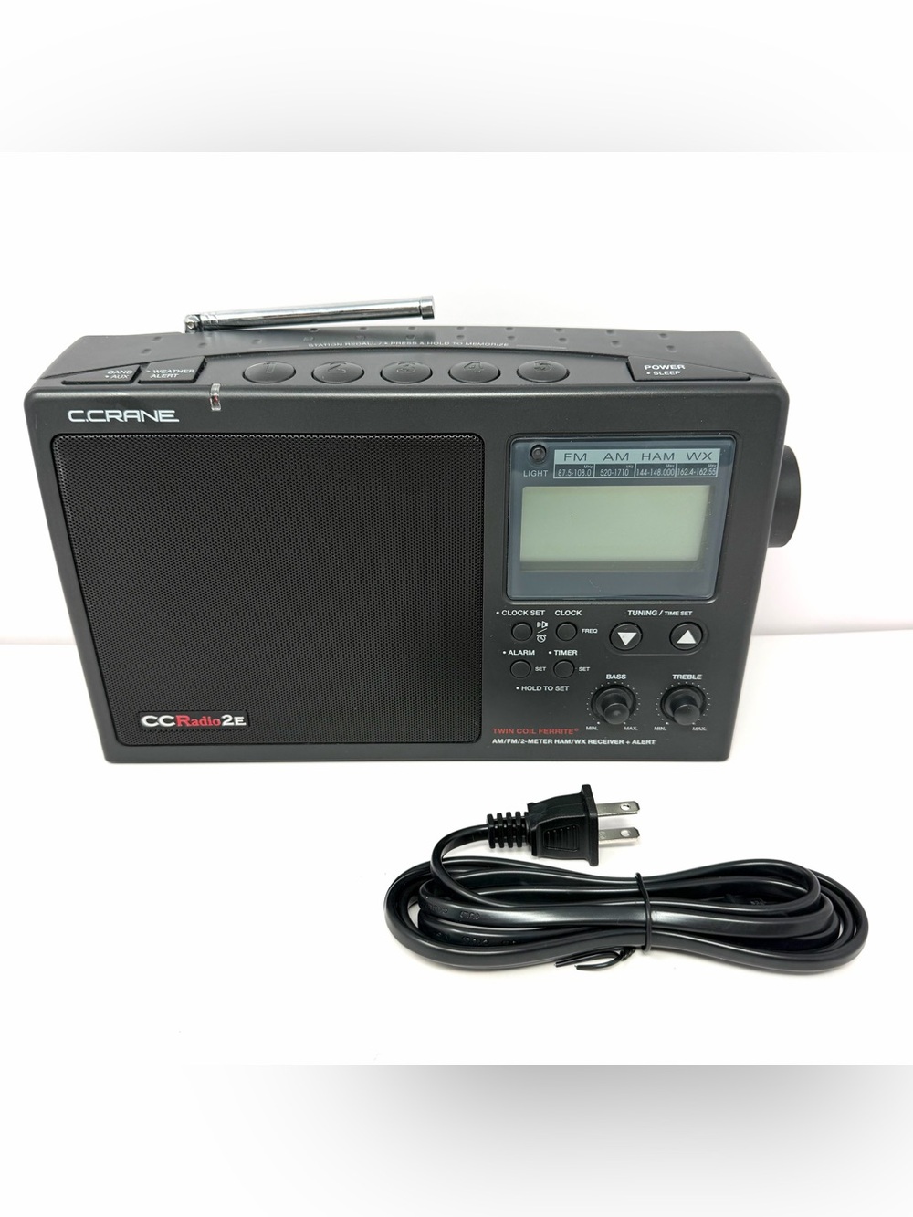 C. Crane CCRadio-2E Enhanced AM FM WX Alert Weather 2-Meter Ham Portable Radio